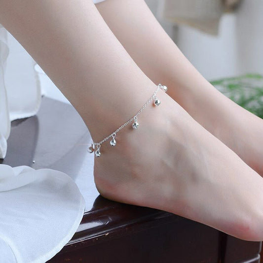 Silver Ball Anklet