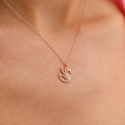Hoor Elegance Necklace • Swan Pendant of Grace