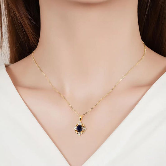 Fia Sapphire Pendant • Rose Gold Radiance