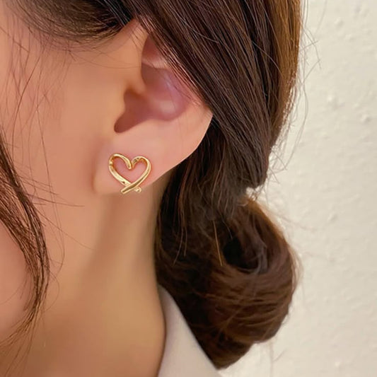 Heart Design Stud Earrings