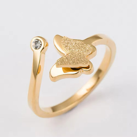 Butterfly stone ring