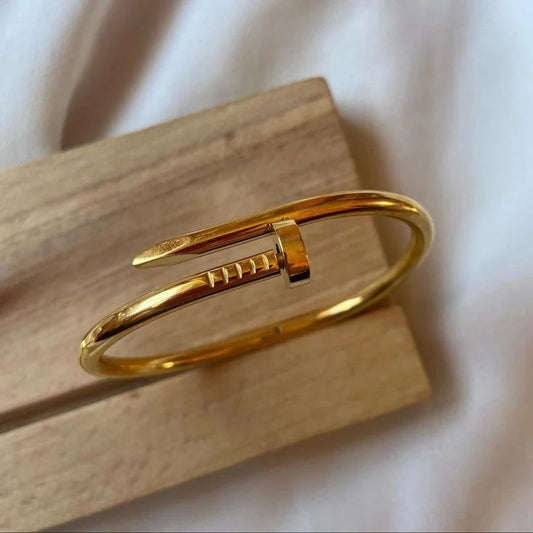 Zahra Spike Cuff • Golden Nail Bracelet