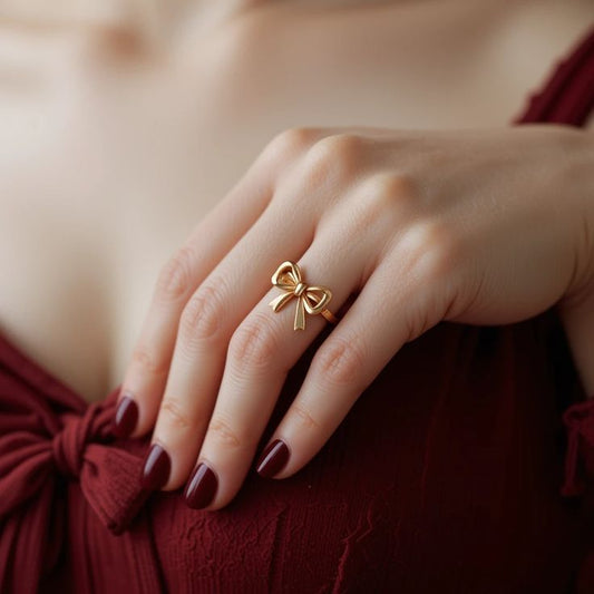 Whisper Bow Ring • Dainty Knot of Romance